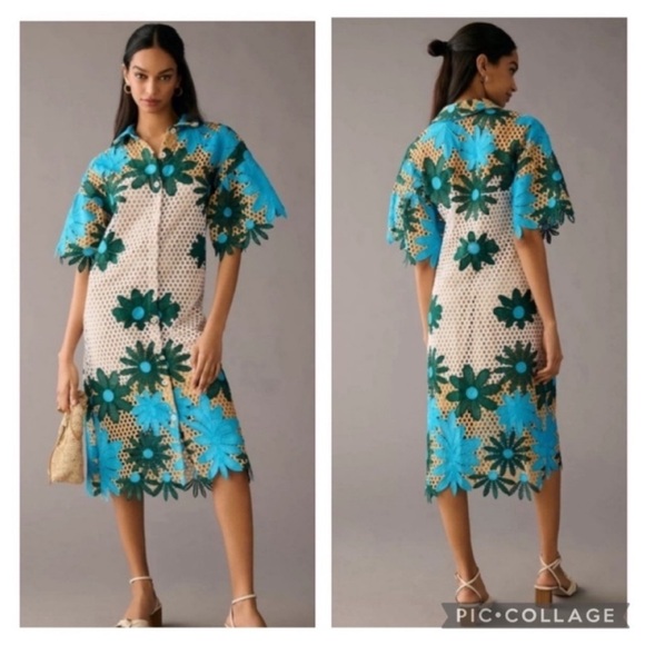 :Price Firm: Anthropologie Eva Franco Gaia Dress in Petal Republic - Picture 10 of 15